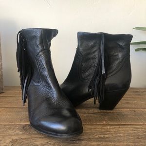 Sam Edelman Louie Fringe Leather Ankle Boot